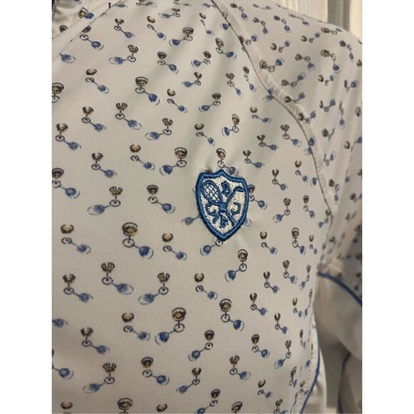 Peter Millar Women's Mélange Raglan-Sleeve UPF 50. Tennis shirt. Size Large - Picture 5 of 6